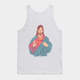 Jesus Christ Sacred Heart illustration Tank Top